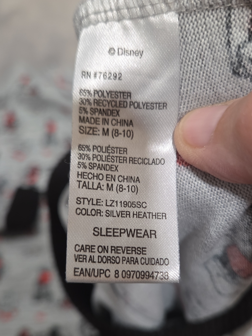 Mickey Pajama Set with Red & Yellow Character Prints - Picture 2 of 3